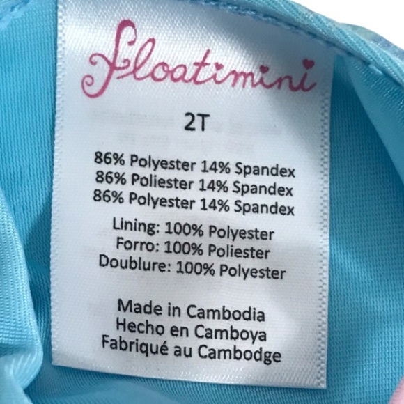 NWT Floatmini Blue Iridescent Unicorn Swimsuit - Picture 2 of 13